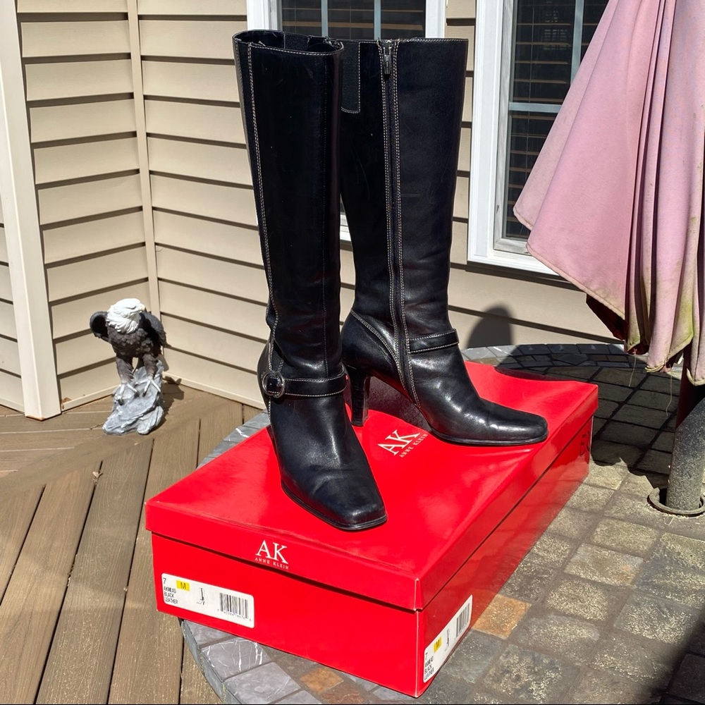 Anne Klein AKMEAD tall black boots size 7